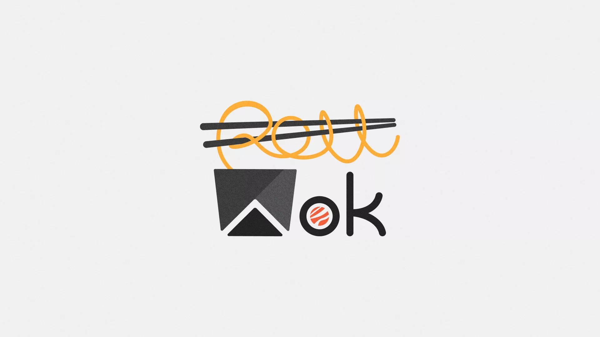 Разработка логотипа суши-бара «Roll Wok Club» в Калининграде